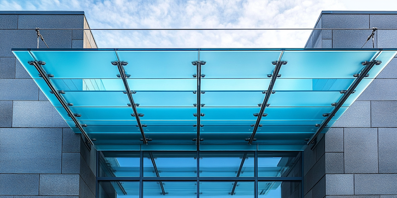 Daszek szklany nad drzwi