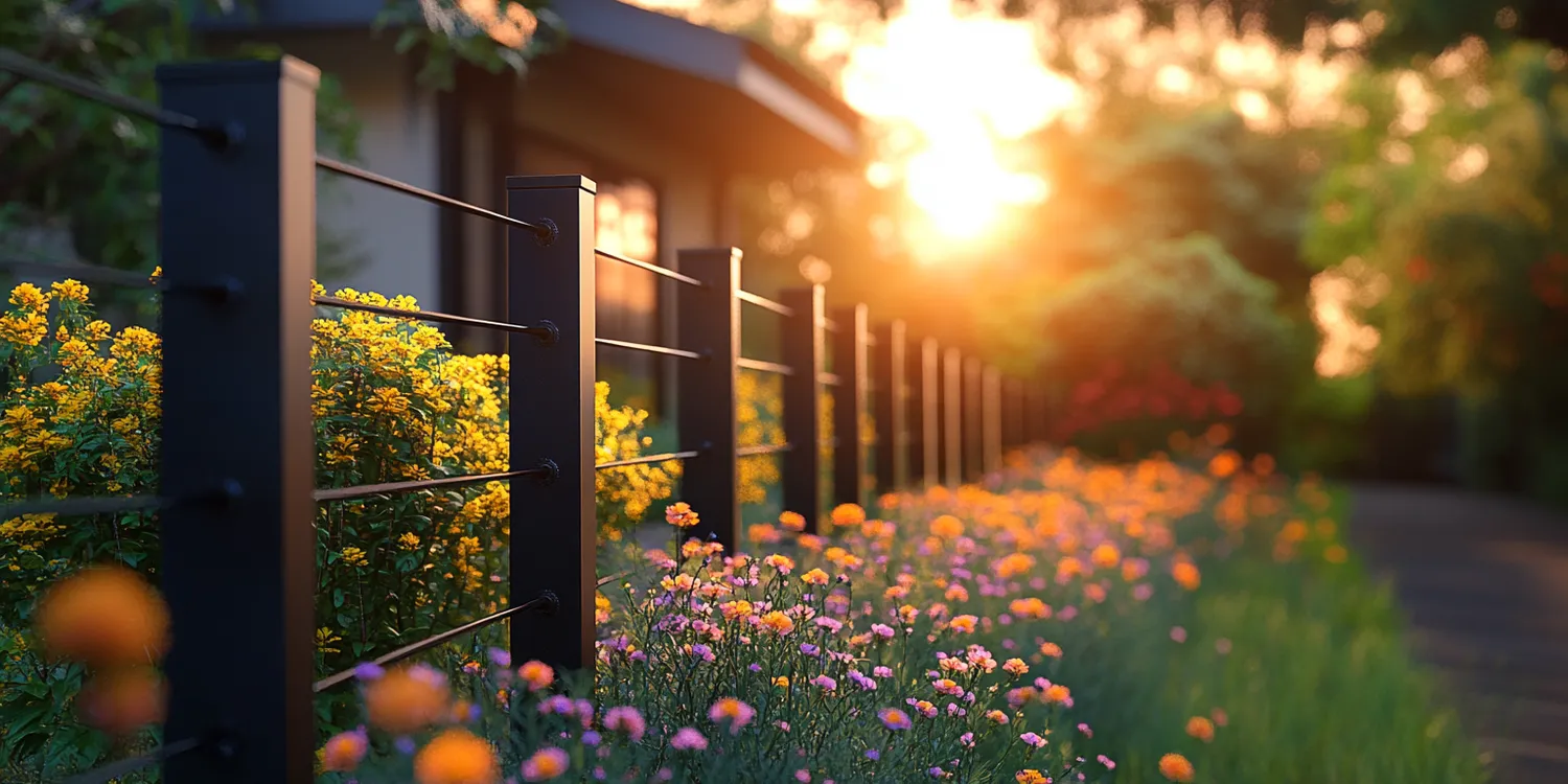 Moderne Gartengestaltung mit Zäunen aus Polen